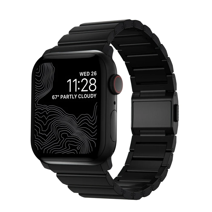 Nomad Titanium Band V2 — Titanium Black (Connector Black) for Apple Watch 46mm/49mm