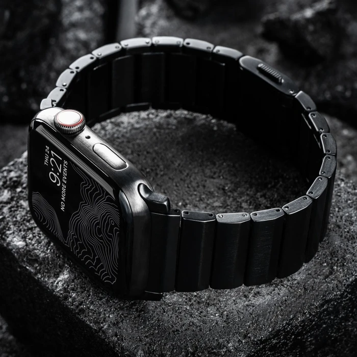 Nomad Titanium Band V2 — Titanium Black (Connector Black) for Apple Watch 46mm/49mm