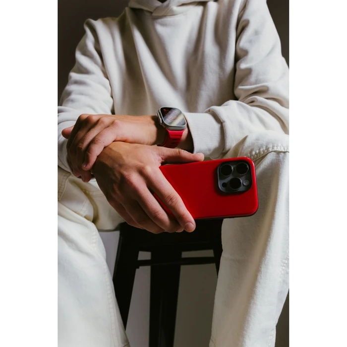 Nomad Sport Case για iPhone 15 Pro - Night Watch Red (MagSafe Συμβατό)