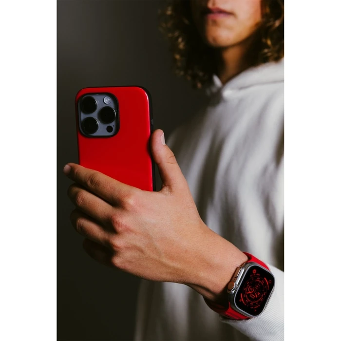 Nomad Sport Case για iPhone 15 Pro - Night Watch Red (MagSafe Συμβατό)
