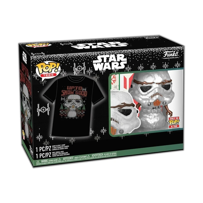 T-Shirt Funko Pop! (Adult): Star Wars Holiday Stormtrooper (Metallic) Vinyl Figure & T-Shirt (S)