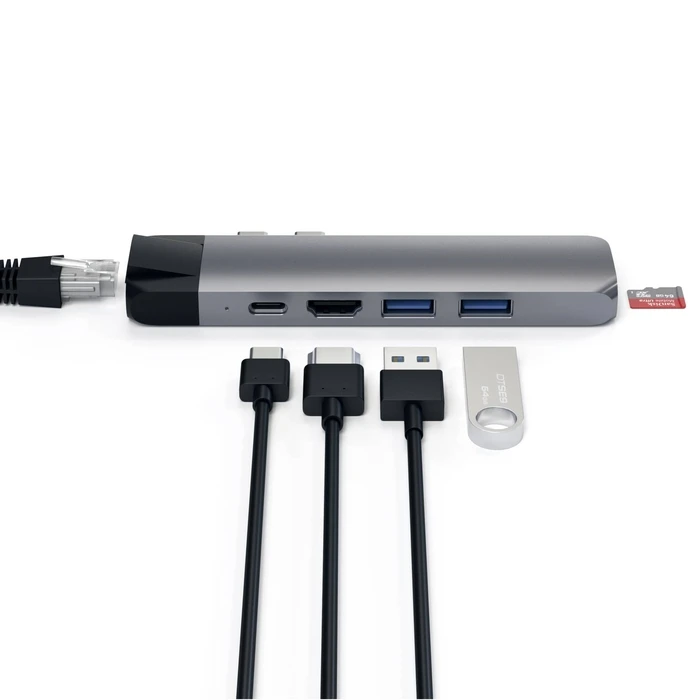 Satechi Type-C Pro Hub 4K HDMI με Ethernet (Space Gray)