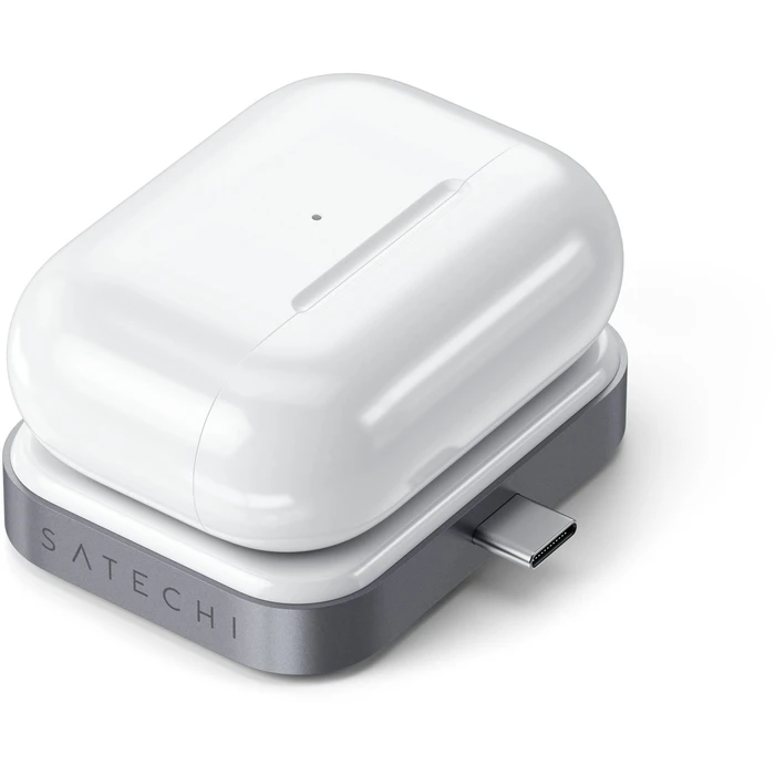 Satechi USB-C Βάση Ασύρματης Φόρτισης για AirPods (Γκρι)