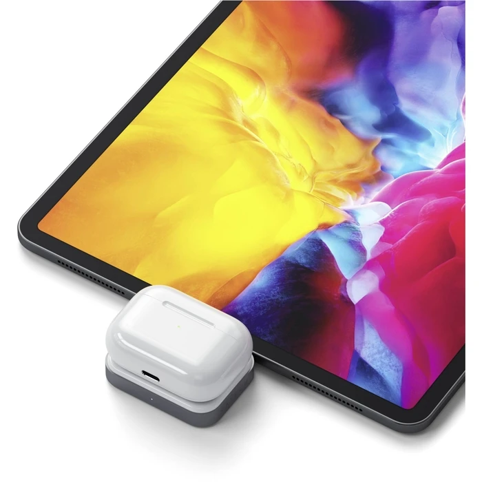 Satechi USB-C Βάση Ασύρματης Φόρτισης για AirPods (Γκρι)