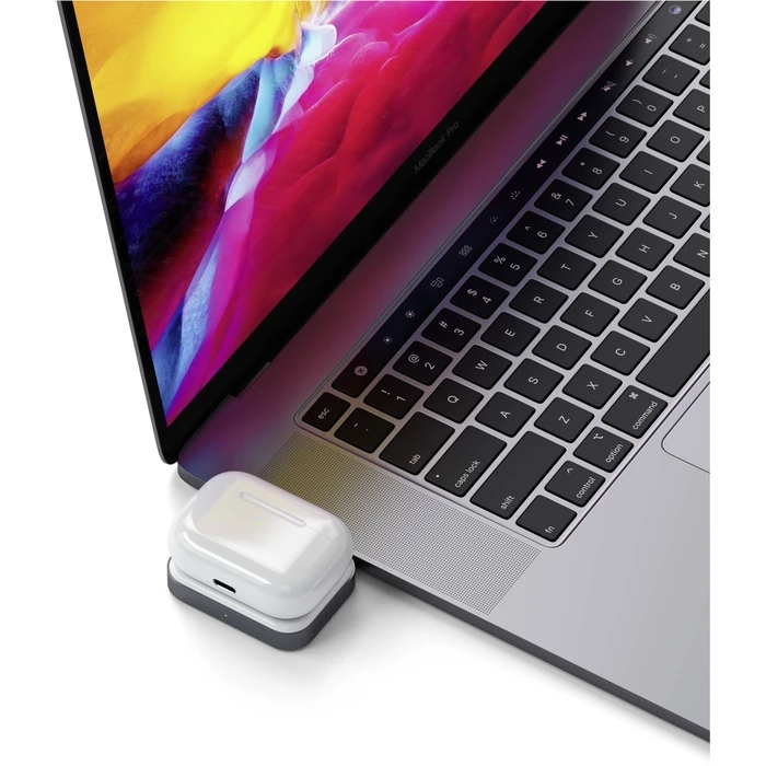 Satechi USB-C Βάση Ασύρματης Φόρτισης για AirPods (Γκρι)
