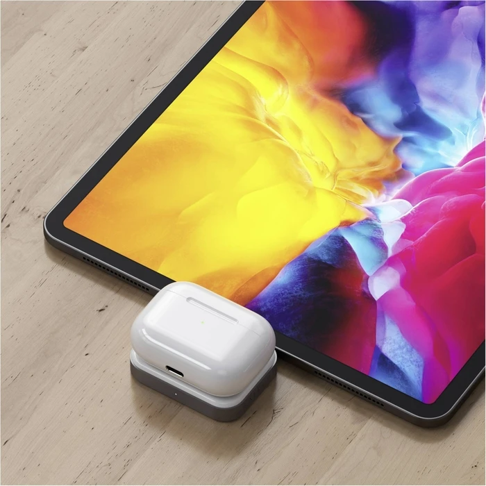 Satechi USB-C Βάση Ασύρματης Φόρτισης για AirPods (Γκρι)
