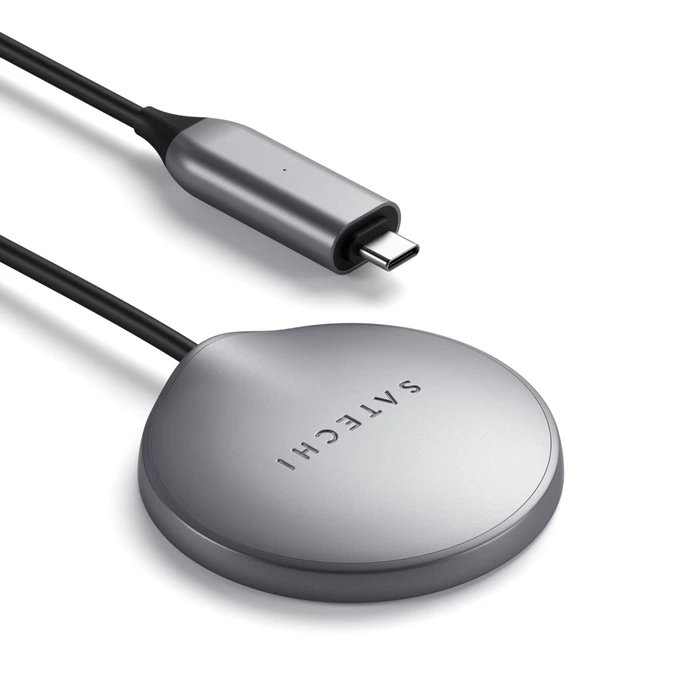Satechi Μαγνητικό Ασύρματο Καλώδιο Φόρτισης USB-C (MagSafe) - Space Gray