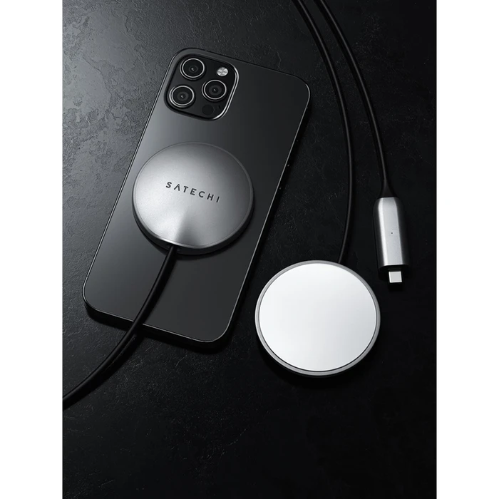 Satechi Μαγνητικό Ασύρματο Καλώδιο Φόρτισης USB-C (MagSafe) - Space Gray