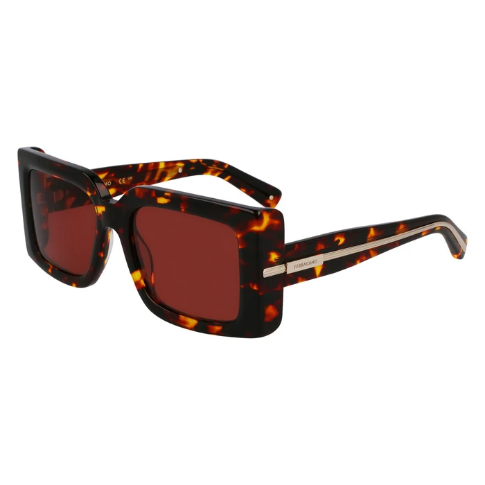 Salvatore Ferragamo Γυναικεία Γυαλιά Ηλίου με Καφέ Κοκκάλινο Σκελετό και Καφέ Φακό SF2032S 242