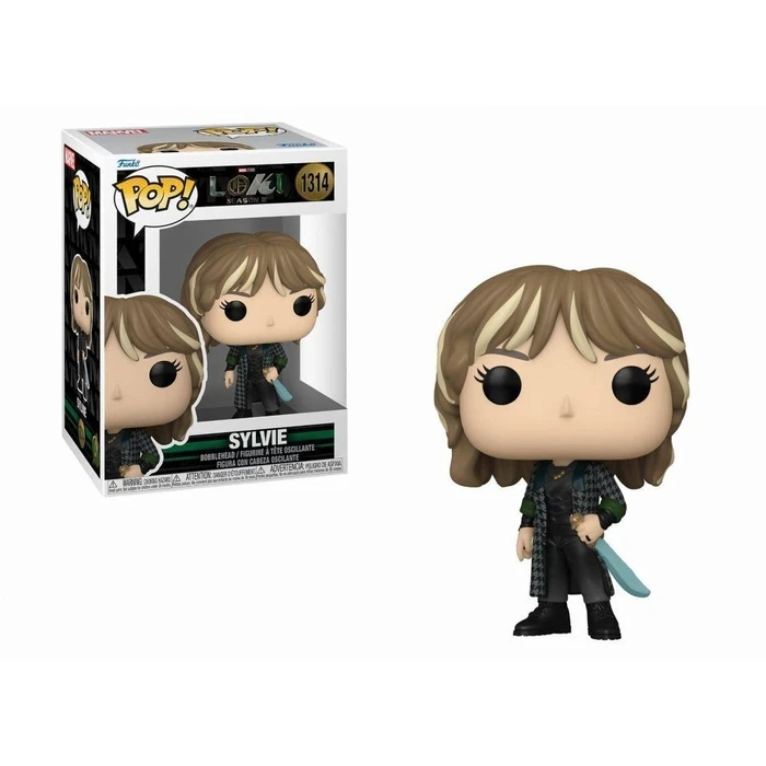 Funko Pop! Marvel: Loki Season 2 - Sylvie #1314 Bobble-Head Vinyl Figure EN,FR,ES,DE,IT,PT,NL,DK,SE,RU Pack / Carton Window Box with Plastic Film