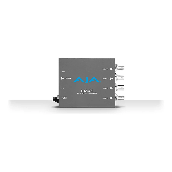 AJA HA5-4K Active HDMI 2.0b to 4K/UltraHD 4x 3G‑SDI Mini-Converter (Grey)