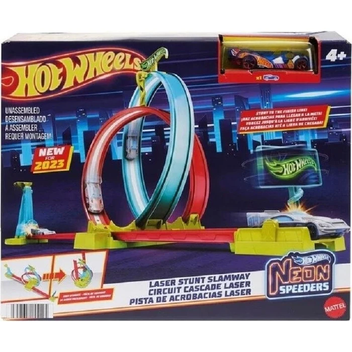 Αυτοκίνητα  Οχήματα Mattel Hot Wheels Neon Speeders - Laser Stunt Slamway (HPC05)