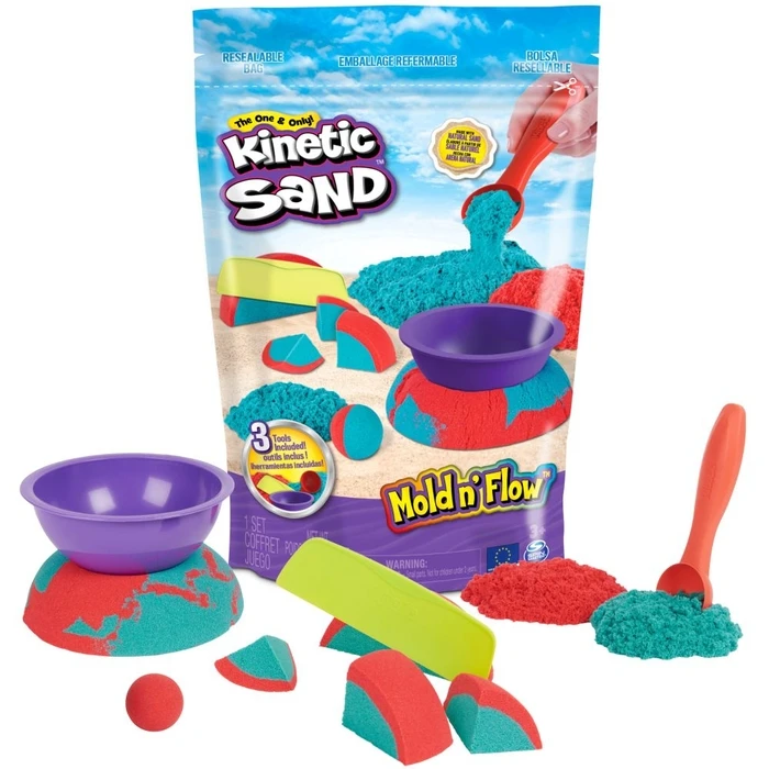 Spin Master Kinetic Sand - Mold N Flow (6067819) EN,FR,ES,DE,NL,IT,PT,RU,PL,CZ,SK,HU,RO,GR,HR,BG,SL,TR Pack / Plastic bag