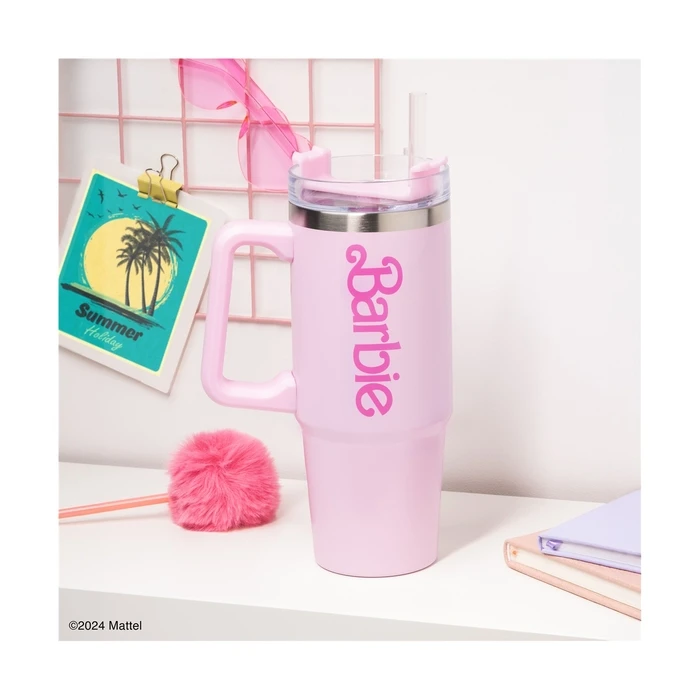 Παγούρι Paladone Barbie XL Multiway Travel Mug with Straw (1200ml)