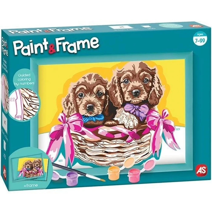 Παιδικές Χειροτεχνίες AS Paint Frame Αdorable Puppies (1038-41019)