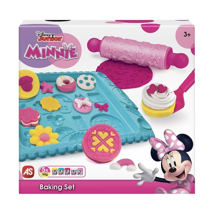AS Σετ Πλαστελίνης Φτιάξε Μπισκότα Minnie - 5 Χρώματα, 3+ ετών (1045-03593)