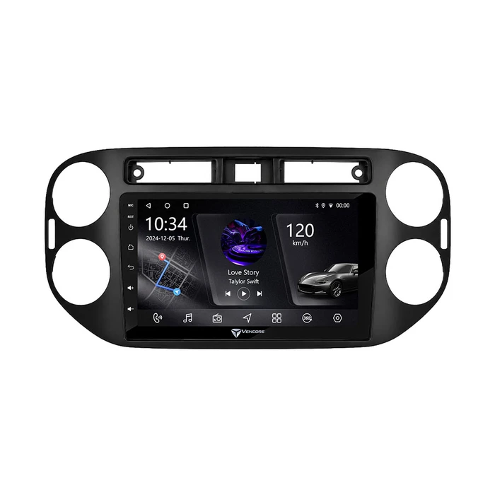 VenCore 3236-10005-0639B - Οθόνη Multimedia Android 15 9'' PX5S Octa‑Core 2GB/32GB IPS για VW Tiguan 2008-2016 (Μαύρη)