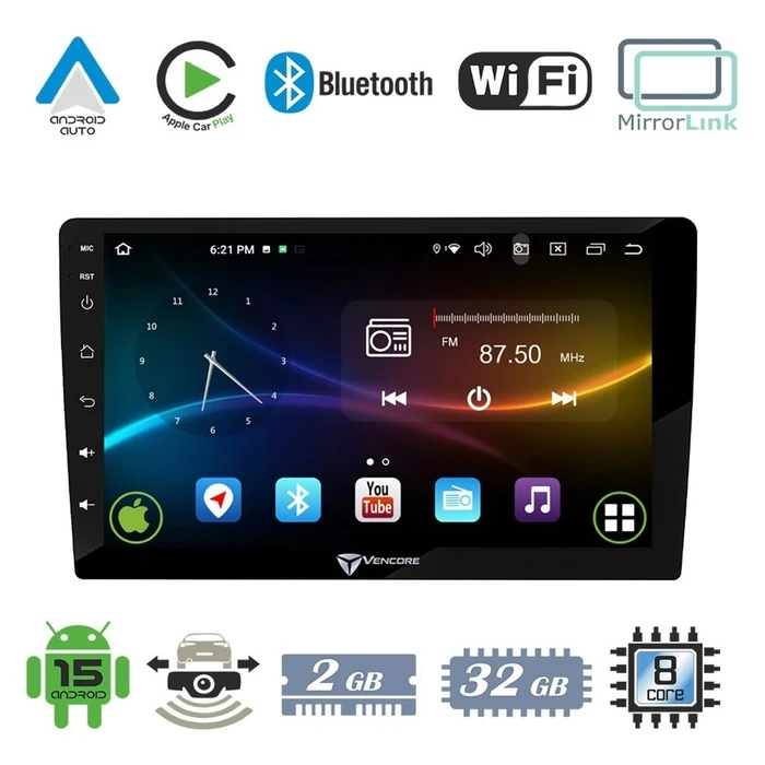 VenCore 3236-10007-0799B - Οθόνη Multimedia Android 15 9" για Hyundai i30 2007-2012 - Μαύρη
