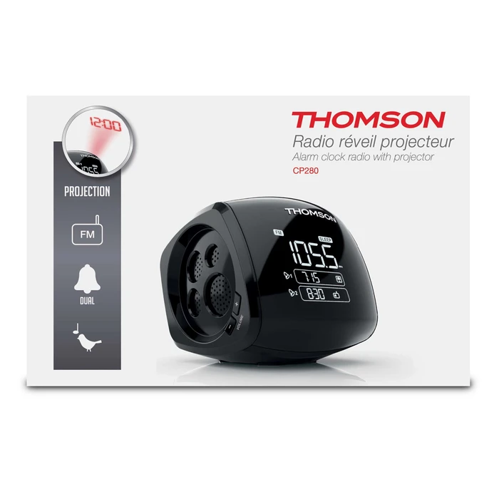 Ρολόι Ξυπνητήρι Thomson With Projector Black Cp280