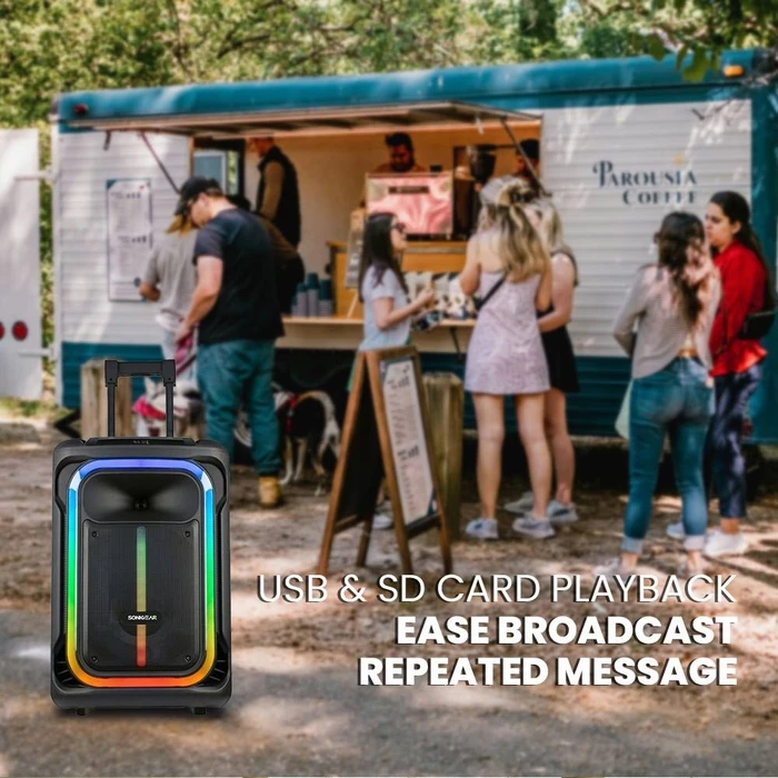 Karaoke Sonic Gear Rgb Hda Speaker 240W Hyperbox 1300 Pro Black