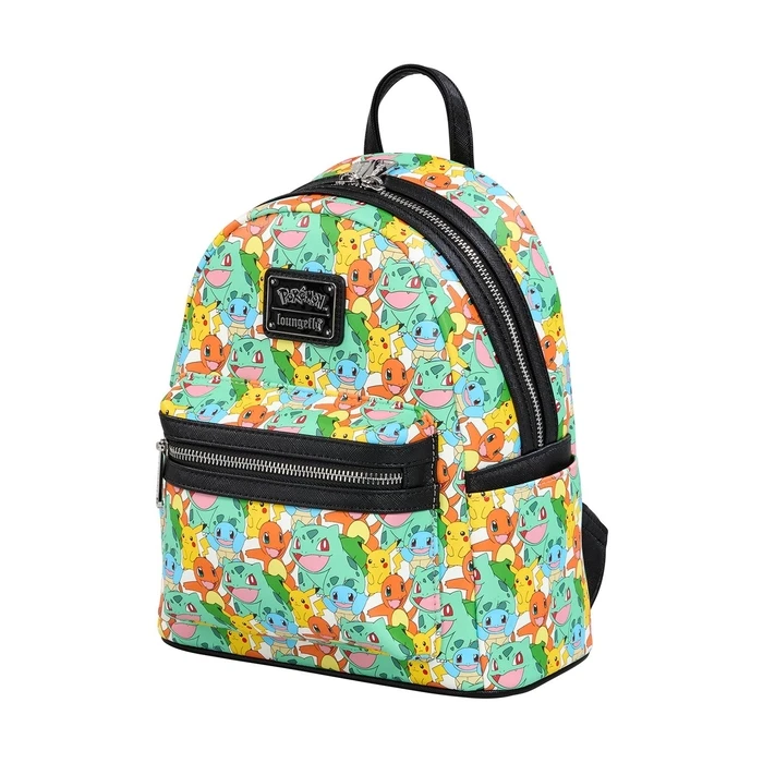 Σχολική Τσάντα Loungefly Pokemon: Pikachu And Starters Aop Mini Backpack (PMBK0331)