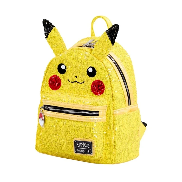 Παιδική Τσάντα Loungefly Pokemon: World 1-1 Games Sequin Pikachu Cosplay Mini Backpack (PMBK0218)