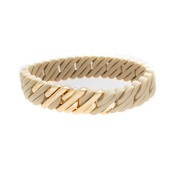 Γυναικείο Βραχιόλι TheRubz 100172 (15Mm) από Ατσάλι Beige / Gold