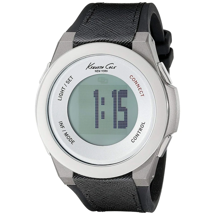 Ρολόι Unisex Kenneth Cole 10023867 (50mm) Υφασμάτινο Λουράκι Μαύρο