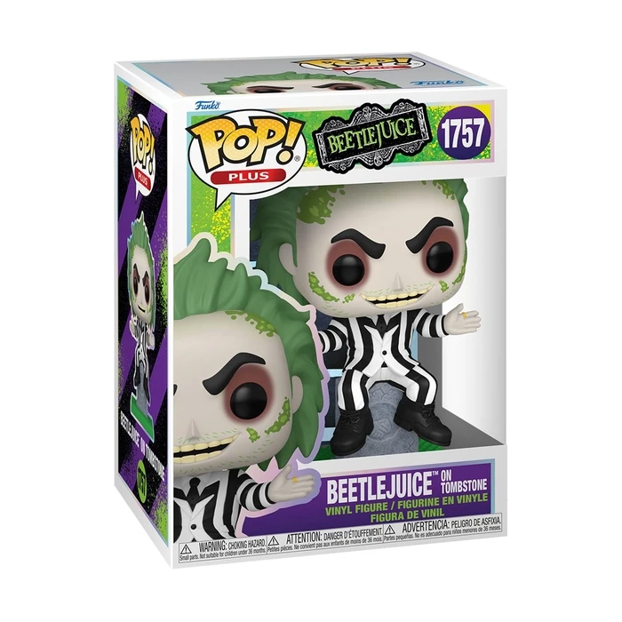 Funko Pop!  Funko Pop! Plus: Beetlejuice - Beetlejuice on Tombstone #1757 Vinyl Figure