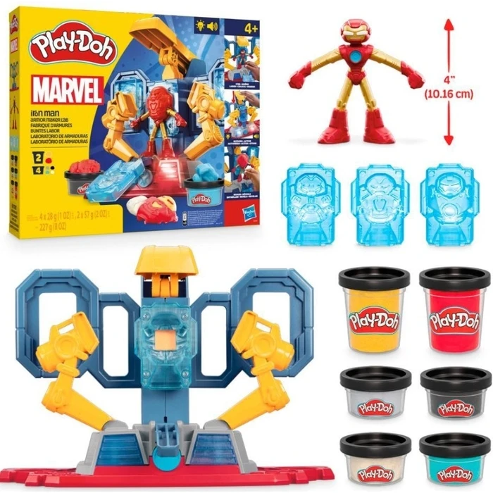 Πλαστελίνες Hasbro Marvel: Play Doh - Iron Man Armor Maker Lab (G0035)