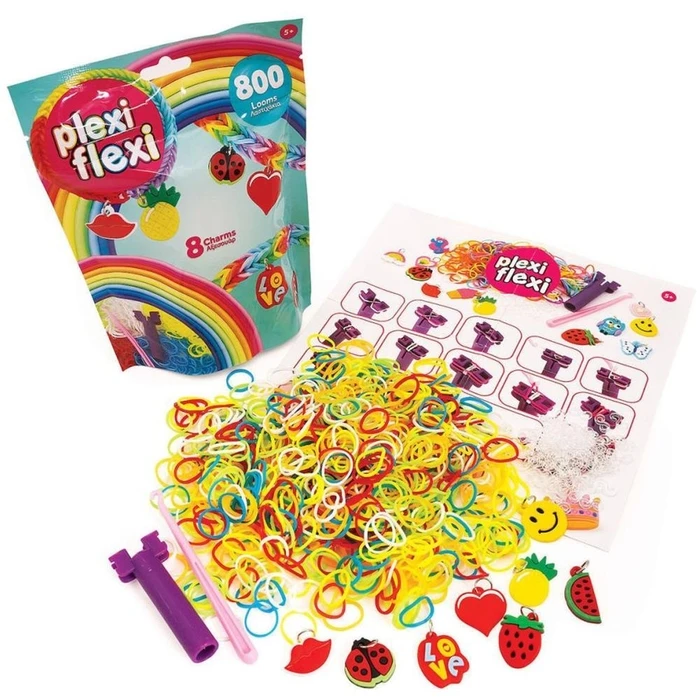 Παιδική Χειροτεχνία AS Plexi-Flexi: 800 Looms & 8 Charms (Random)