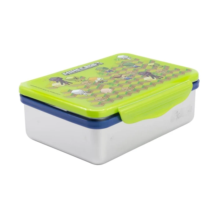 Δοχείο Φαγητού Stor: Minecraft - Isometric Stainless Steel Clamp Rectangular Sandwich Box (1100ml) (40496)