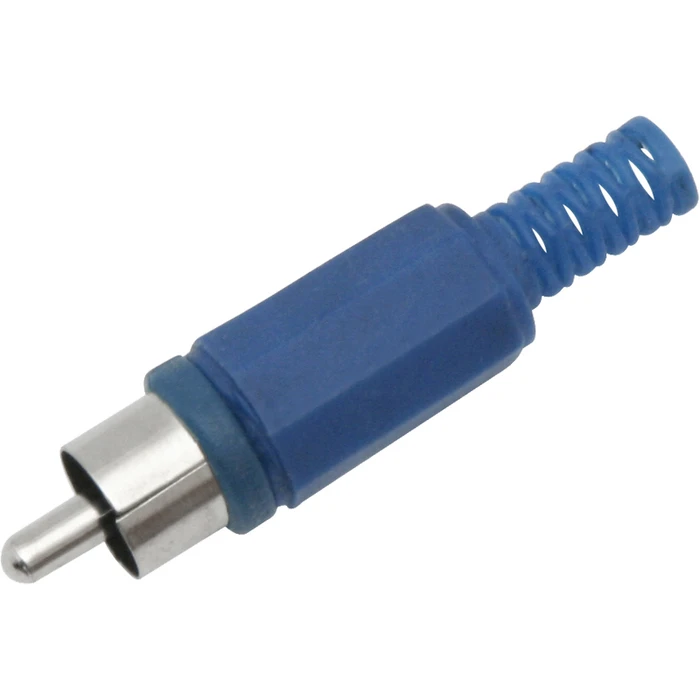 Default Brand RCA Male Connector Blue Plastic DM-1026