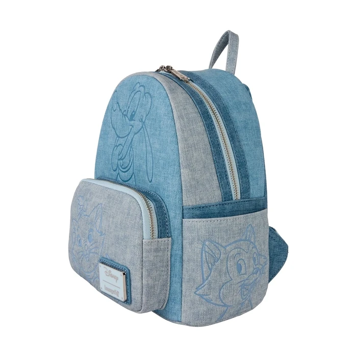 Παιδική Τσάντα Loungefly Disney: Dogs & Cats Faux Denim Mini Backpack(WDBK4023)