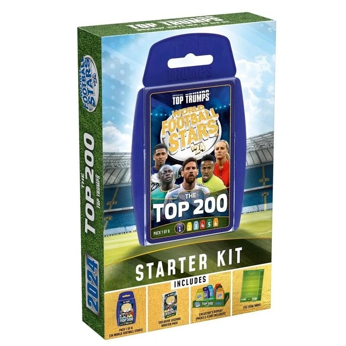 Παιχνίδι με Κάρτες Winning Moves: Top Trumps - World Football Stars 2024 The Top 200 Starter Kit - (WM04717-EN1)
