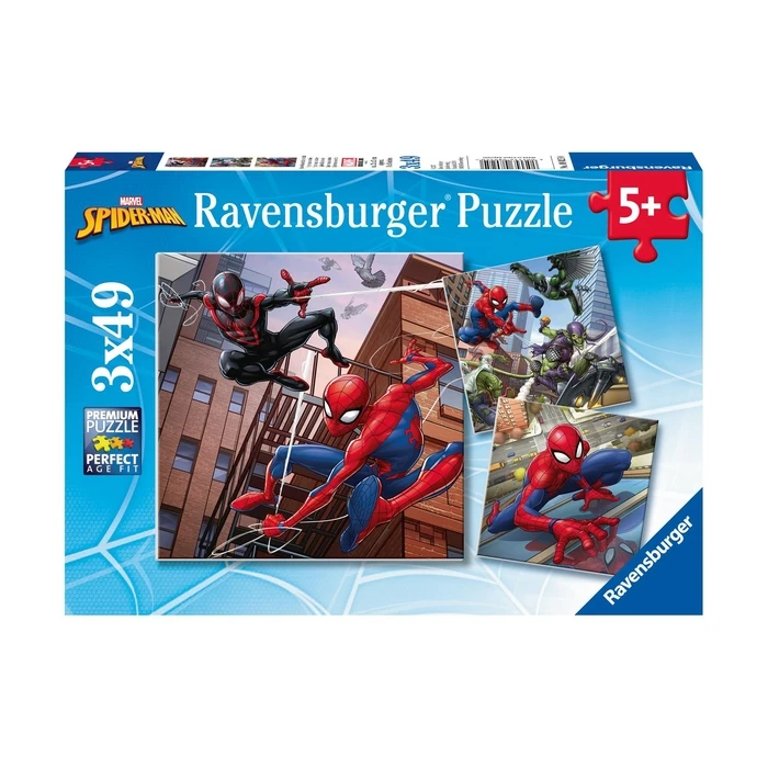 Παζλ Ravensburger Puzzle Marvel: Spider-Man - Spider-Man in Action (3x49pcs) (8025)