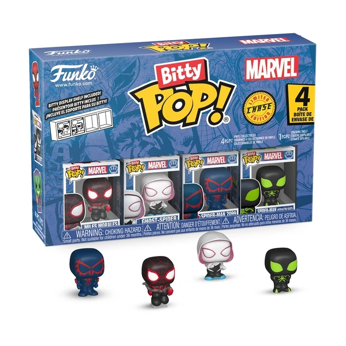 Φιγούρα Funko Bitty Pop! 4-Pack: Spider-Man - Miles Morales, Ghost-Spider, Spider-Man 2099, Spider-Man Stealth Suit