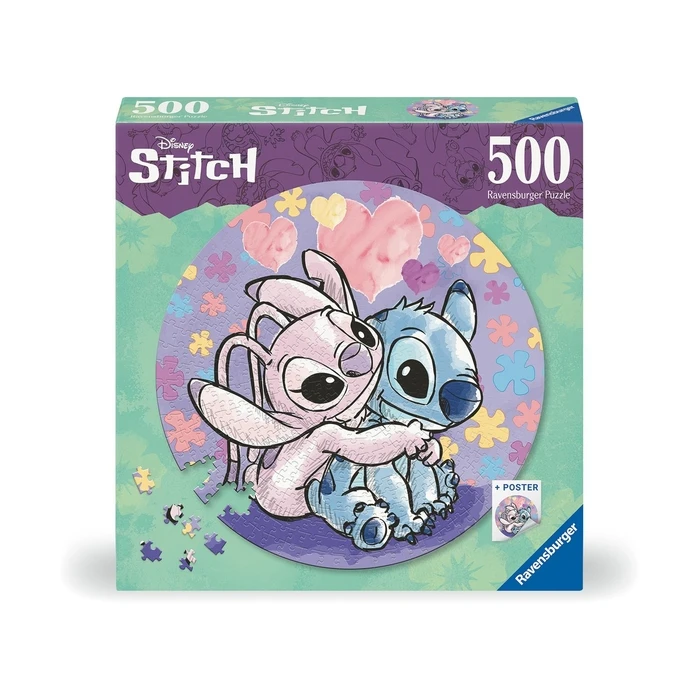 Παζλ Ravensburger Puzzle Disney: Stitch Angel (500pcs) (17581)