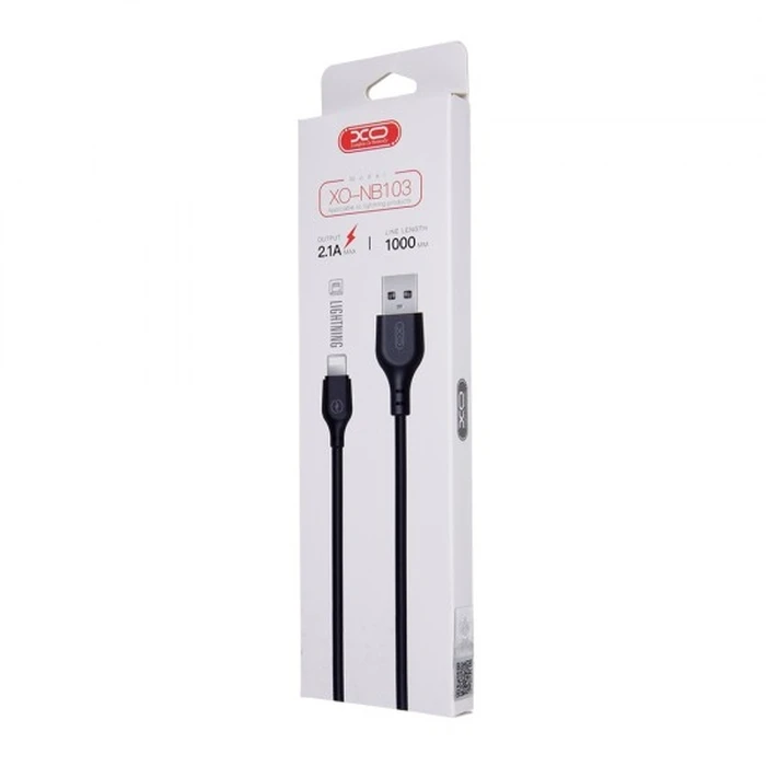 Καλώδιο USB XO NB103 Φόρτισης Lightning 2m Μαύρο