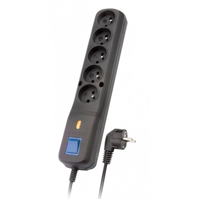 Πολύπριζο Ασφαλείας Lestar LF-530WA, 3L EMI/RFI, 5.0m, Black