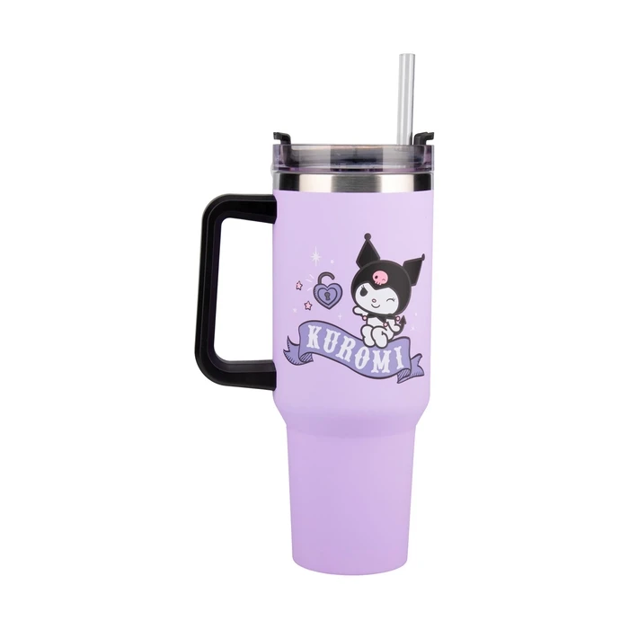 Paladone Products Kuromi Multiway Insulated Travel Cup and Straw 900ml PP14604KUR
