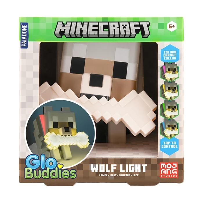 Παιδικό Διακοσμητικό Φωτιστικό Paladone Glo Buddies: Minecraft - Wolf Light (PP14761MCF)