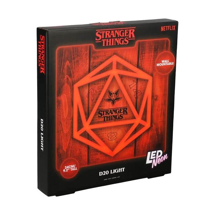 Διακοσμητικό Φωτιστικό Paladone: Stranger Things 5 - D20 Wall Mountable LED Neon (PP14622STVN)