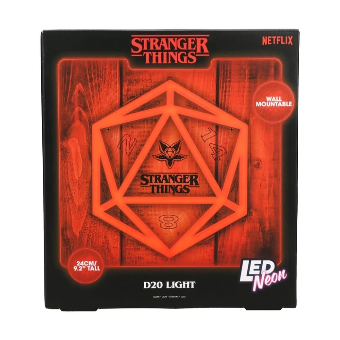 Διακοσμητικό Φωτιστικό Paladone: Stranger Things 5 - D20 Wall Mountable LED Neon (PP14622STVN)
