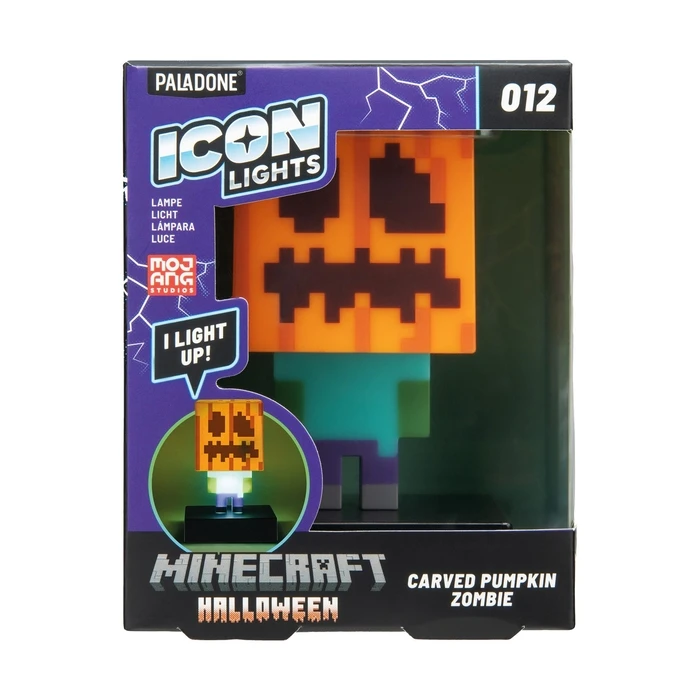 Διακοσμητικό Φωτιστικό Paladone Icons: Minecraft - Zombie Jack O Lantern (PP15302MCF)
