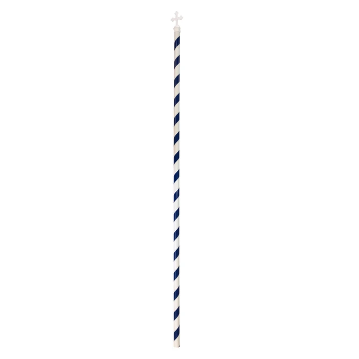 Flagpole with crossbar White/Blue 200cm x ?3.5cm (crossbar blue or white)