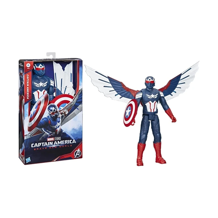 Φιγούρα Δράσης Hasbro Marvel Captain America Brave New World Titan Heroes Captain America Deluxe Titan Figure (F9301)