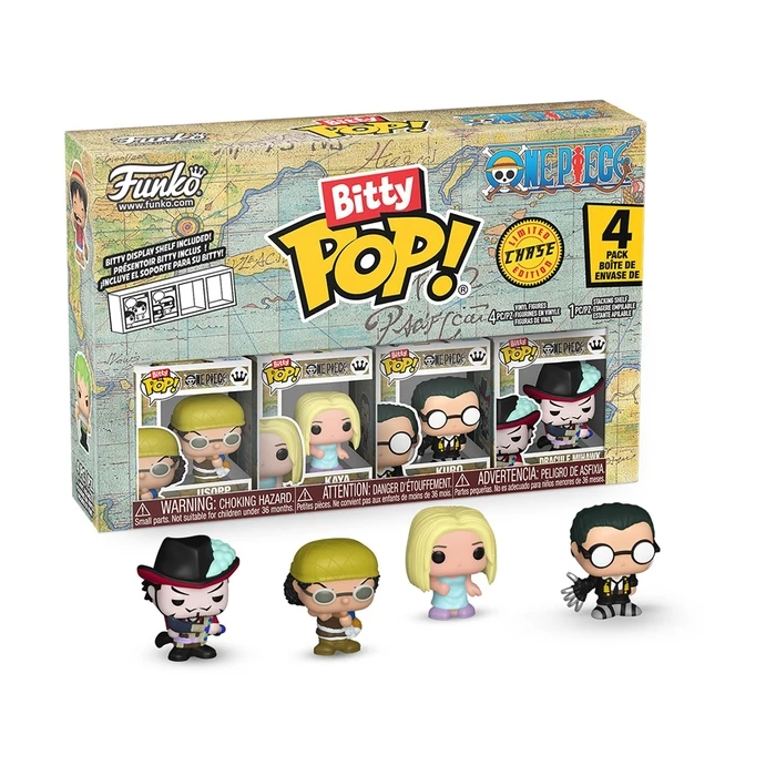 Φιγούρα Funko Bitty Pop! 4-Pack: One Piece - Usopp, Kaya, Kuro, Bitty Pop! Chase