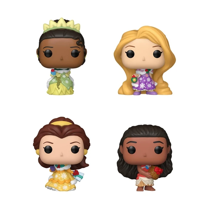 Μπρελόκ Funko Pocket Pop! Capsule: Princess Holiday - Moana, Belle, Tiana, Rapunzel (Blind Box)