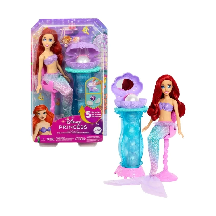Κούκλα Mattel Disney Princess Vanity Pop Ariel Playset (JBF86)